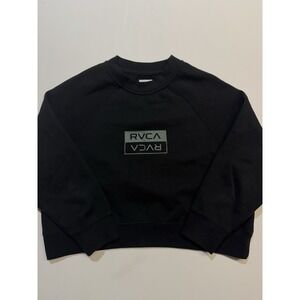 RVCA Large 12 Branded Logo Graphic Crew Neck Women's Sweatshirt